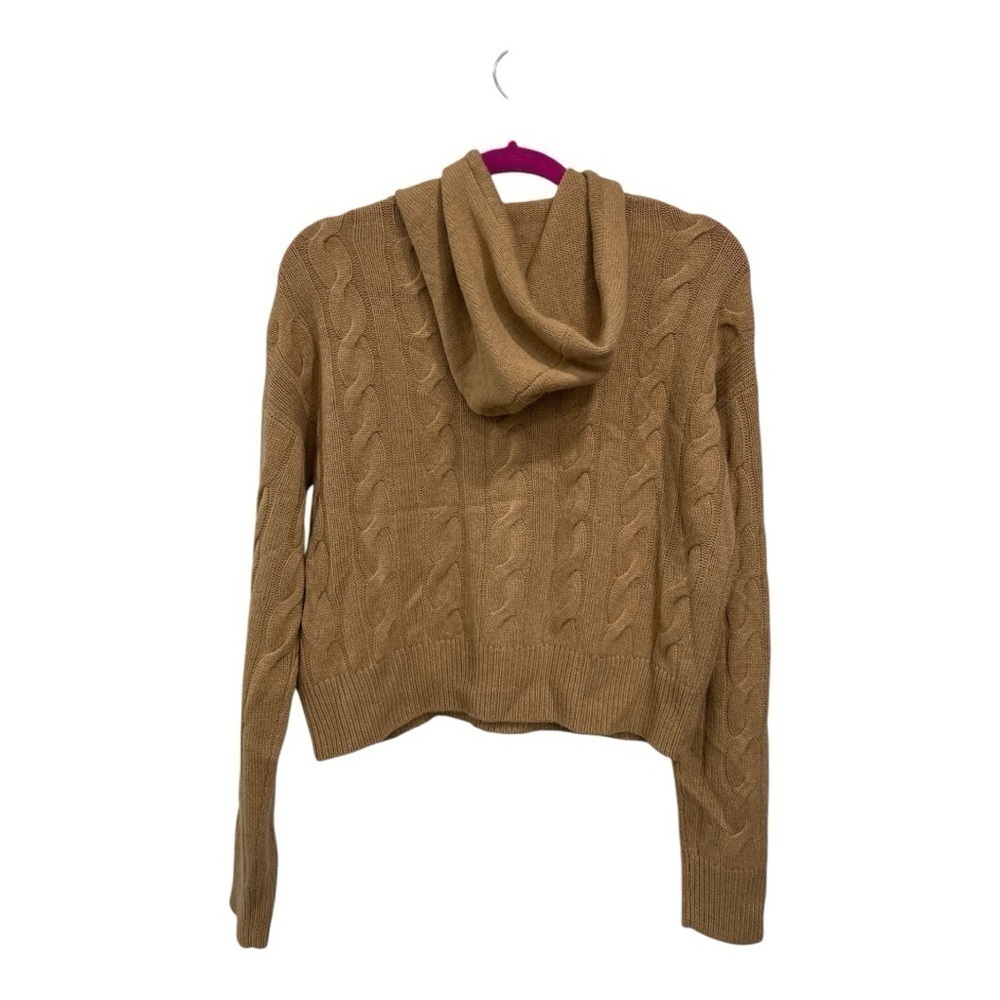 Lord & Taylor W. Cashmere Scout Cashmere Cable Knit Hoodie size M New with tag - Picture 7 of 14